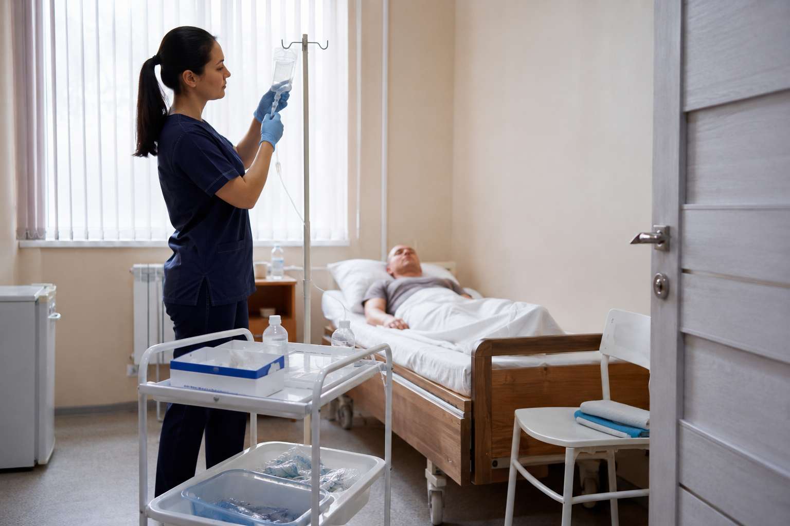 Медсестра работает в частном вытрезвителе